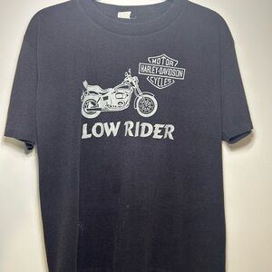 Harley-Davidson Black and White Low Rider Tee Size Large fits like Small/Medium